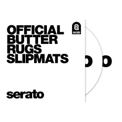 New 👏 SERATO Butter Rug Thud Rumble 12" Black Slipmats (Pair) 👍
