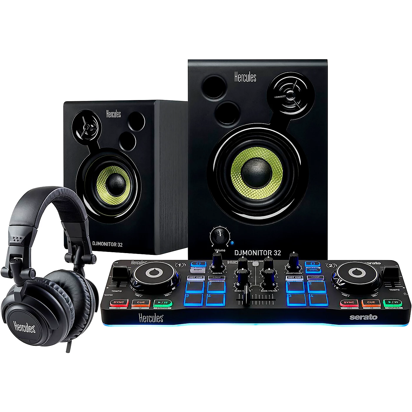 New ???? Hercules DJ Hercules DJ DJStarter Kit With Controller, Speakers And Headphones ???? 1 New ???? Hercules DJ Hercules DJ DJStarter Kit With Controller, Speakers And Headphones ????