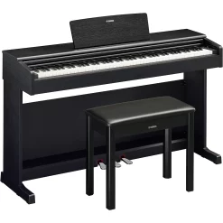 Budget 🌟 Yamaha Yamaha Arius YDP-105 Traditional Console Digital Piano With Bench Black Walnut 🔔