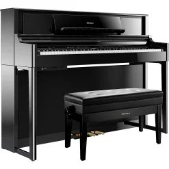 Flash Sale ???? Roland Roland LX705 Premium Digital Upright Piano With Bench Polished Ebony ????